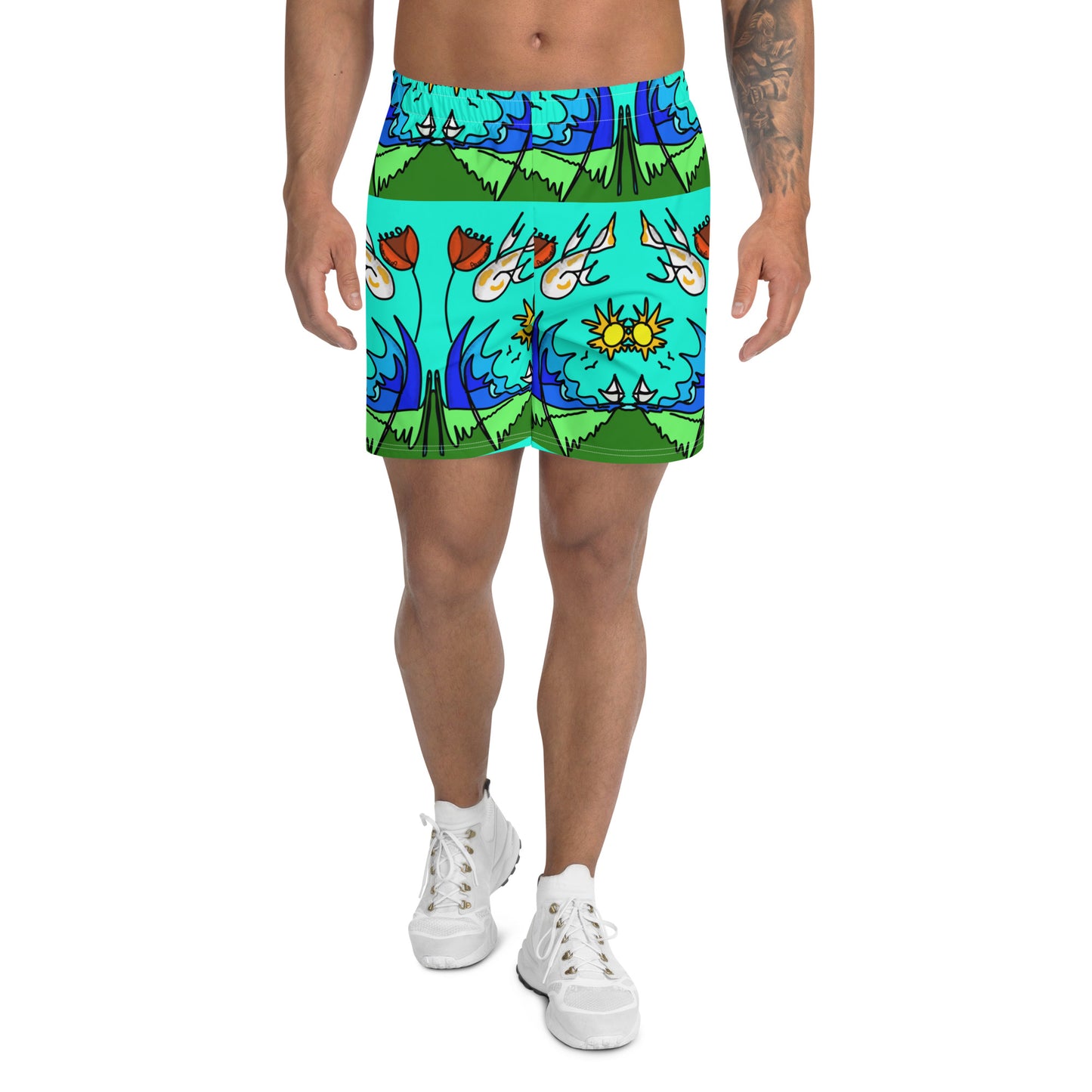 Recycled sports shorts for men