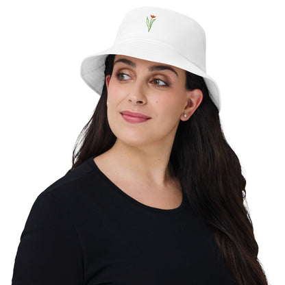 Flores marinas naranjas Sombrero tipo pescador