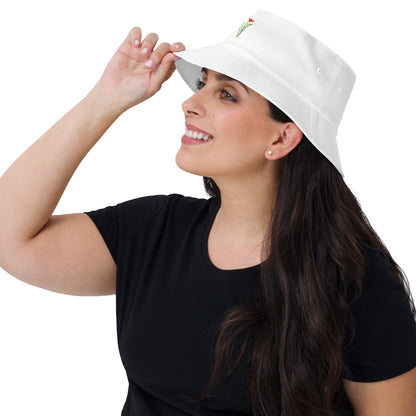 Flores marinas naranjas Sombrero tipo pescador