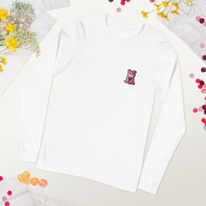 Teddy retro bear 🐻 Camiseta manga larga unisex